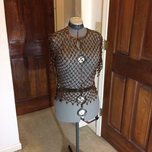 Brown Sequin Sequin Festival Top